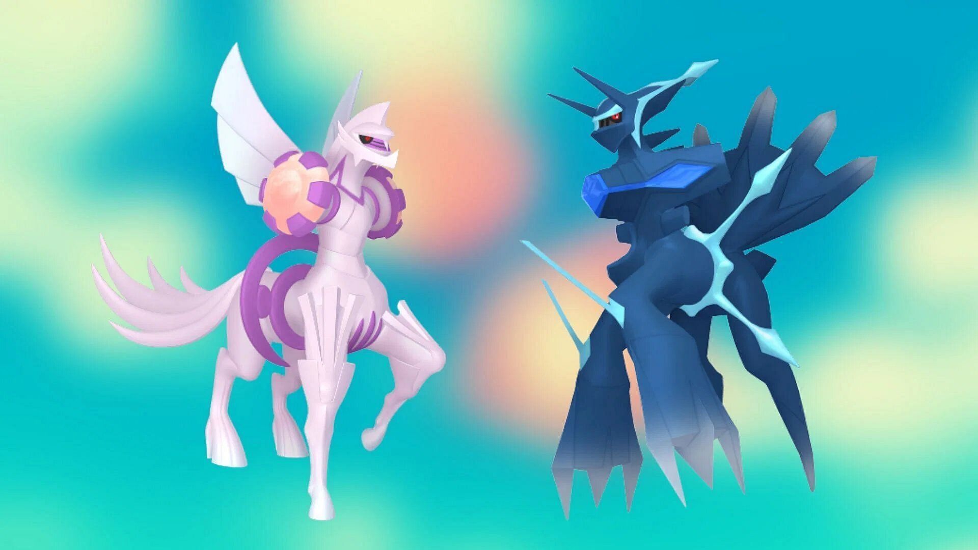 Dialga and Palkia in their Origin Formes (Image via TPC)