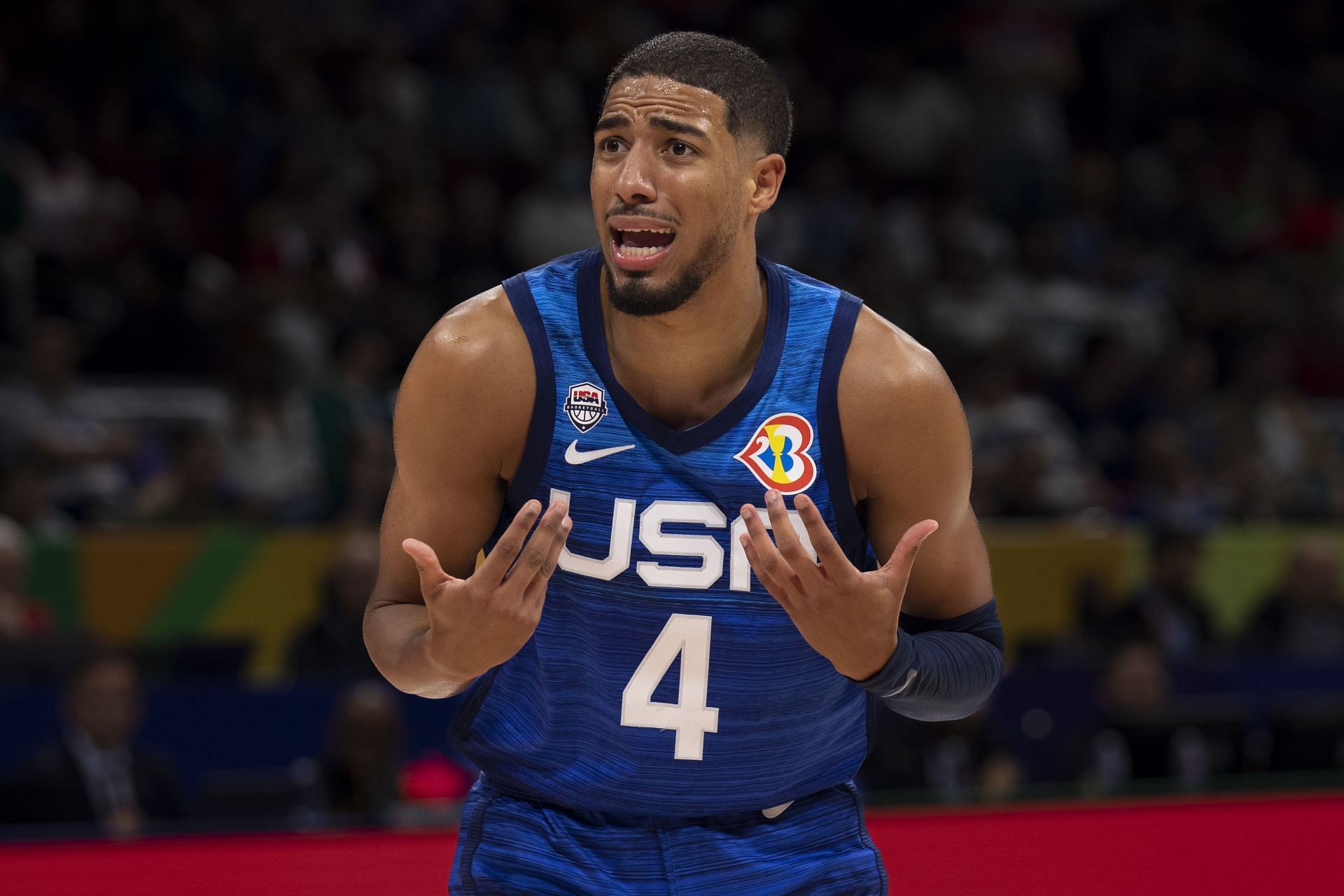 Tyrese Haliburton&#039;s quest for redemption takes a back seat in first game with Team USA at the Olympics. (Photo: GETTY)