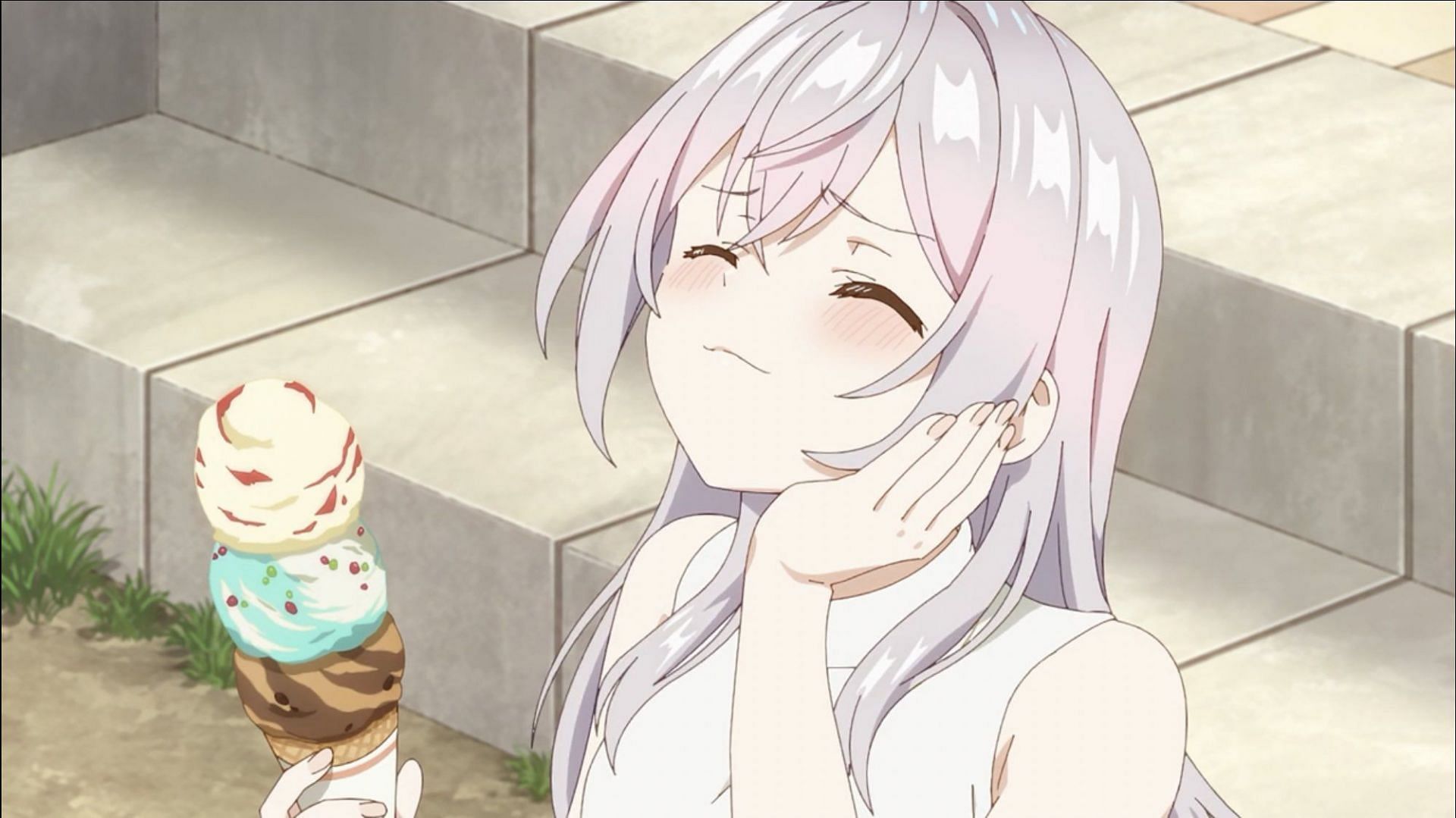 Alya eats ice cream in the episode (Image via Doga Kobo)