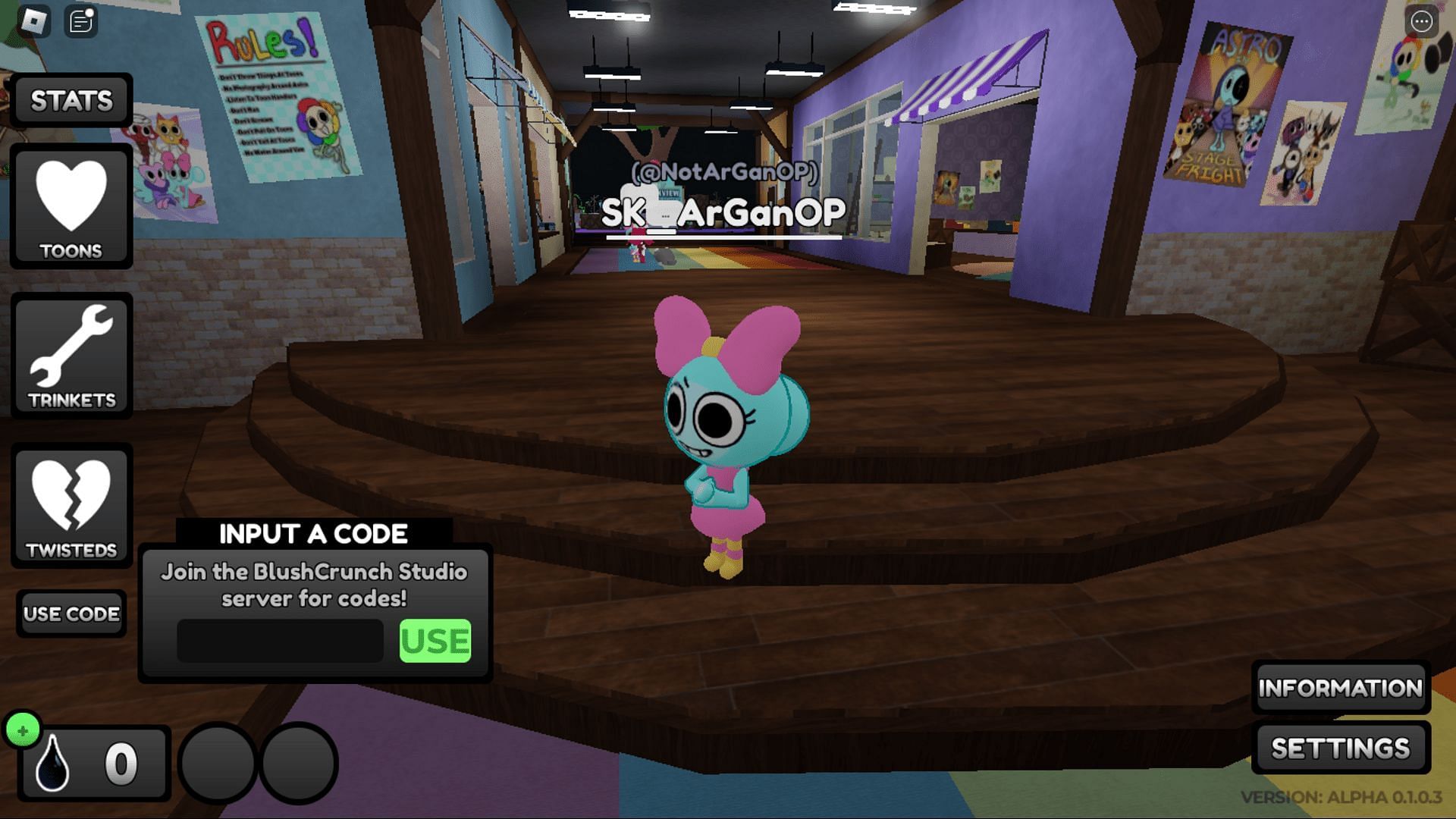 Redeem codes in Dandy&#039;s World (Image via Roblox)