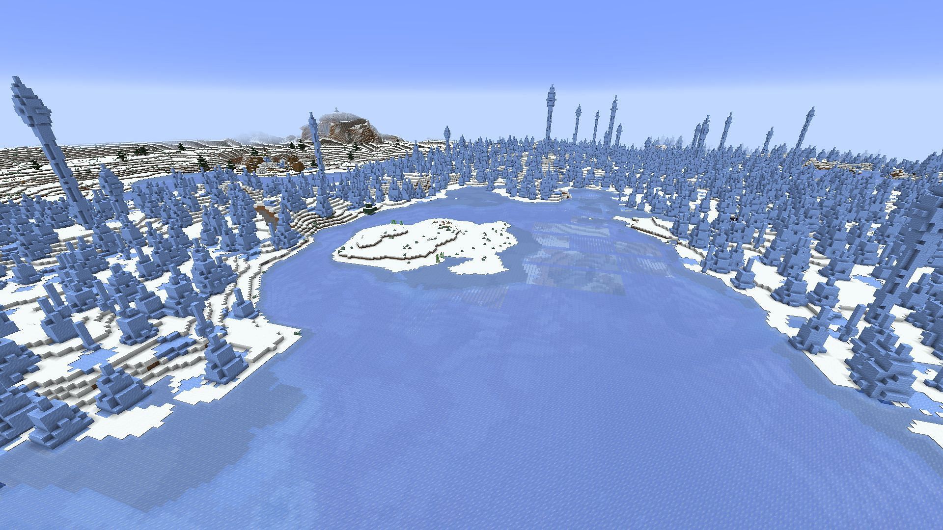 This ice spikes biome is amazing inspiration for frozen builds (Image via Mojang)