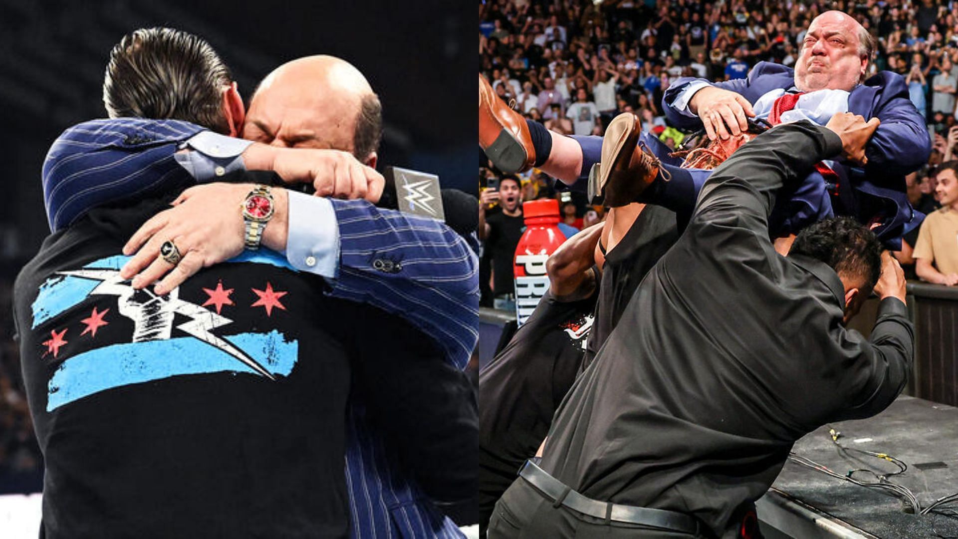 Paul Heyman was involved in a segment with CM Punk and The Bloodline on SmackDown (Image Credits:  WWE.com)