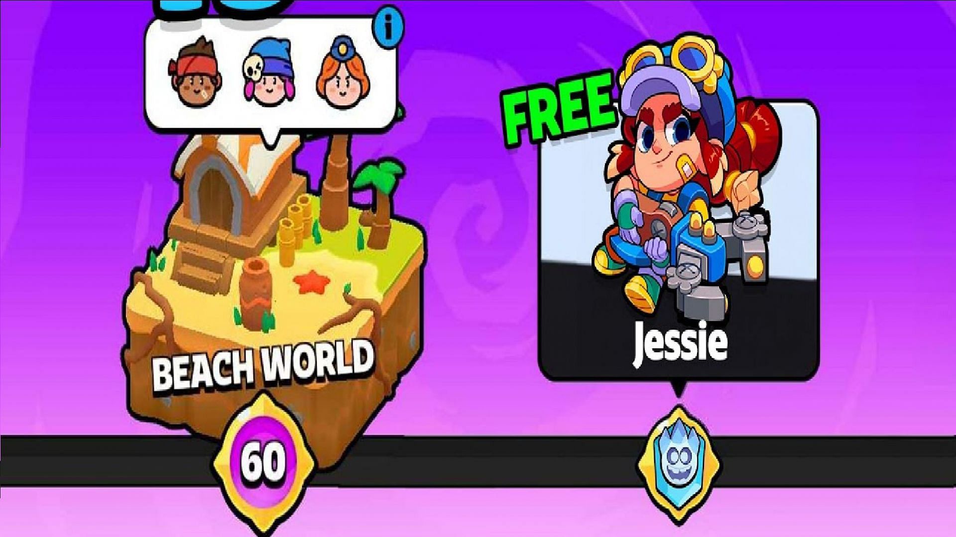 Beach World is the fourth of All Worlds in Squad Busters (Image via Supercell)