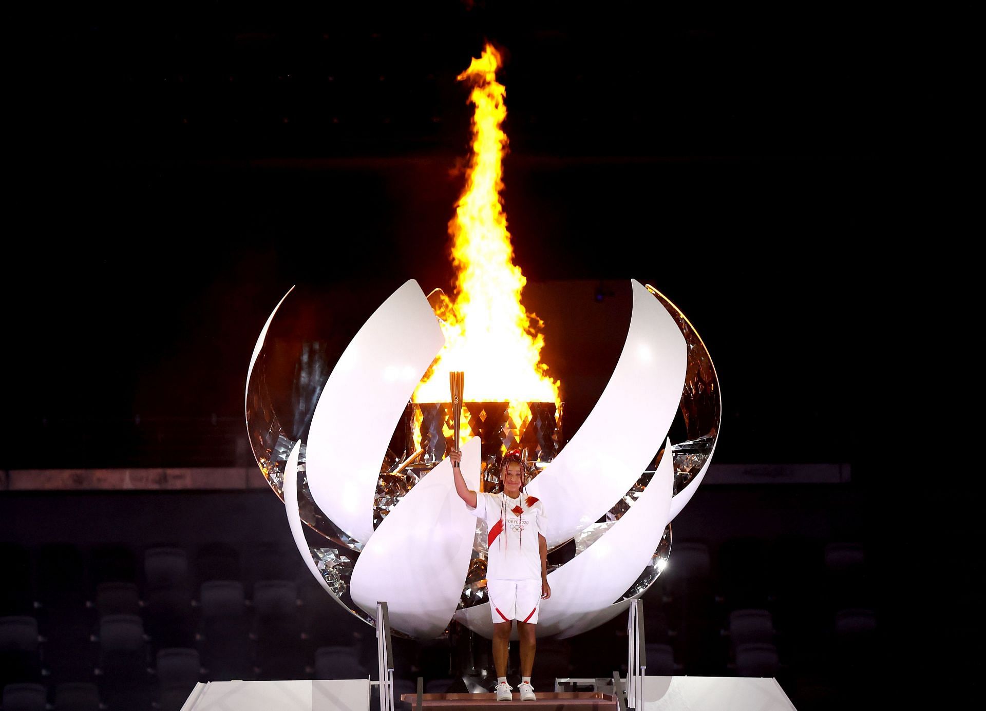 Naomi Osaka at the opening ceremony of Tokyo Olympics (Source: Getty)