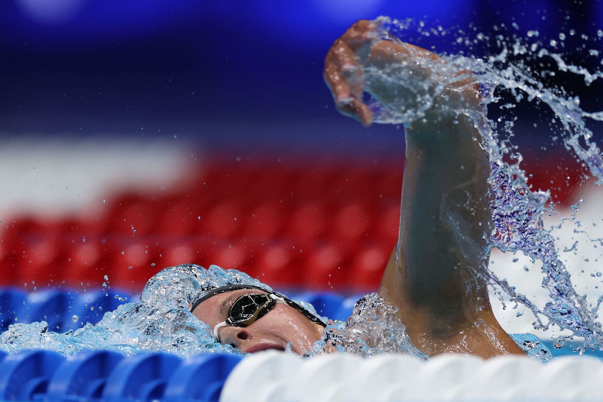 Katie Grimes at 2024 U.S. Olympic Team Swimming Trials. (Photo by Al Bello/Getty Images)