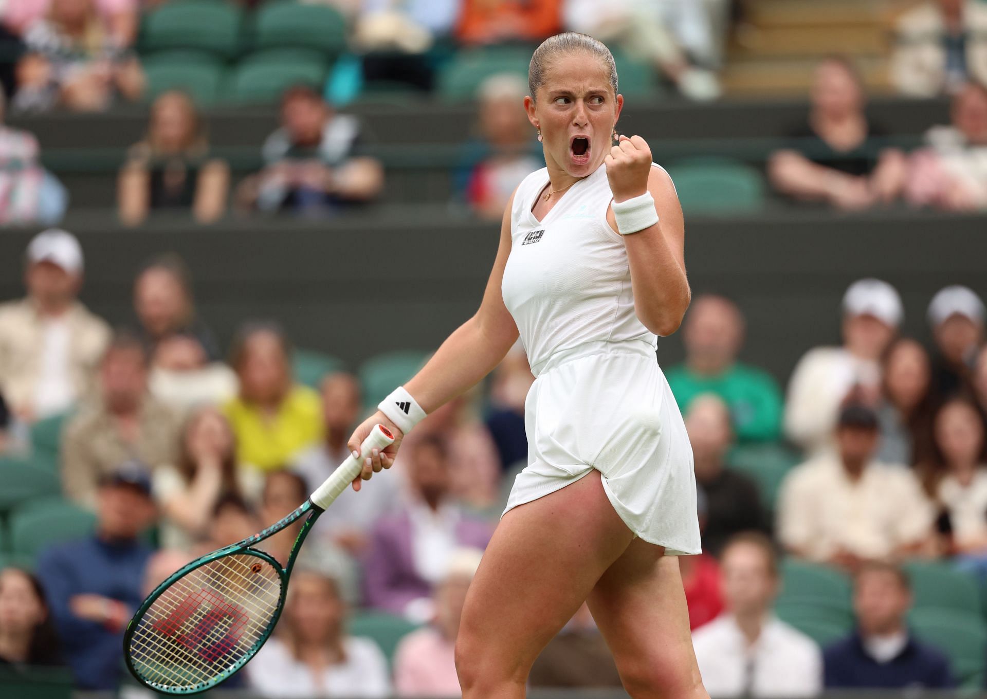 Jelena Ostapenko at Wimbledon 2024. (Photo: Getty)