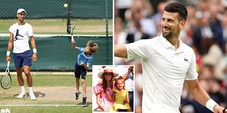WATCH: Novak Djokovic's son Stefan adorably imitates Serb's overhead smash as wife Jelena cheers, while daughter Tara enjoys her book in Wimbledon 3R