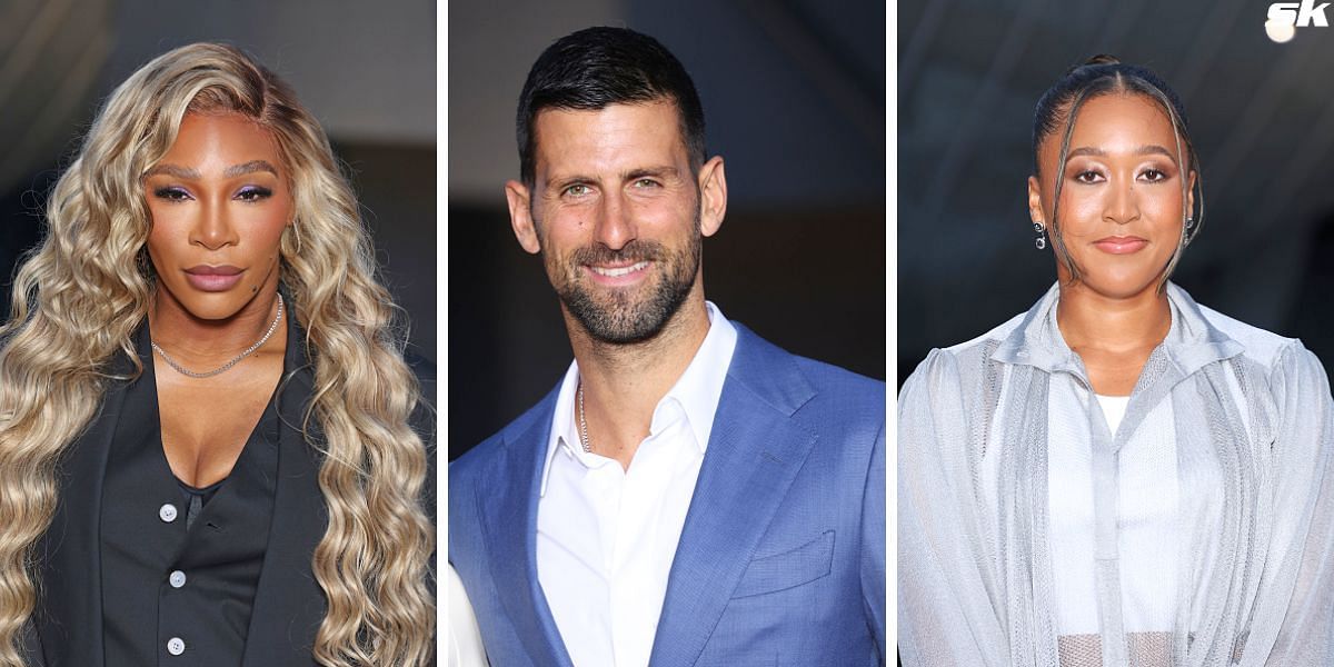 (From L-R) Serena Williams, Novak Djokovic and Naomi Osaka [Image Source: Getty Images]