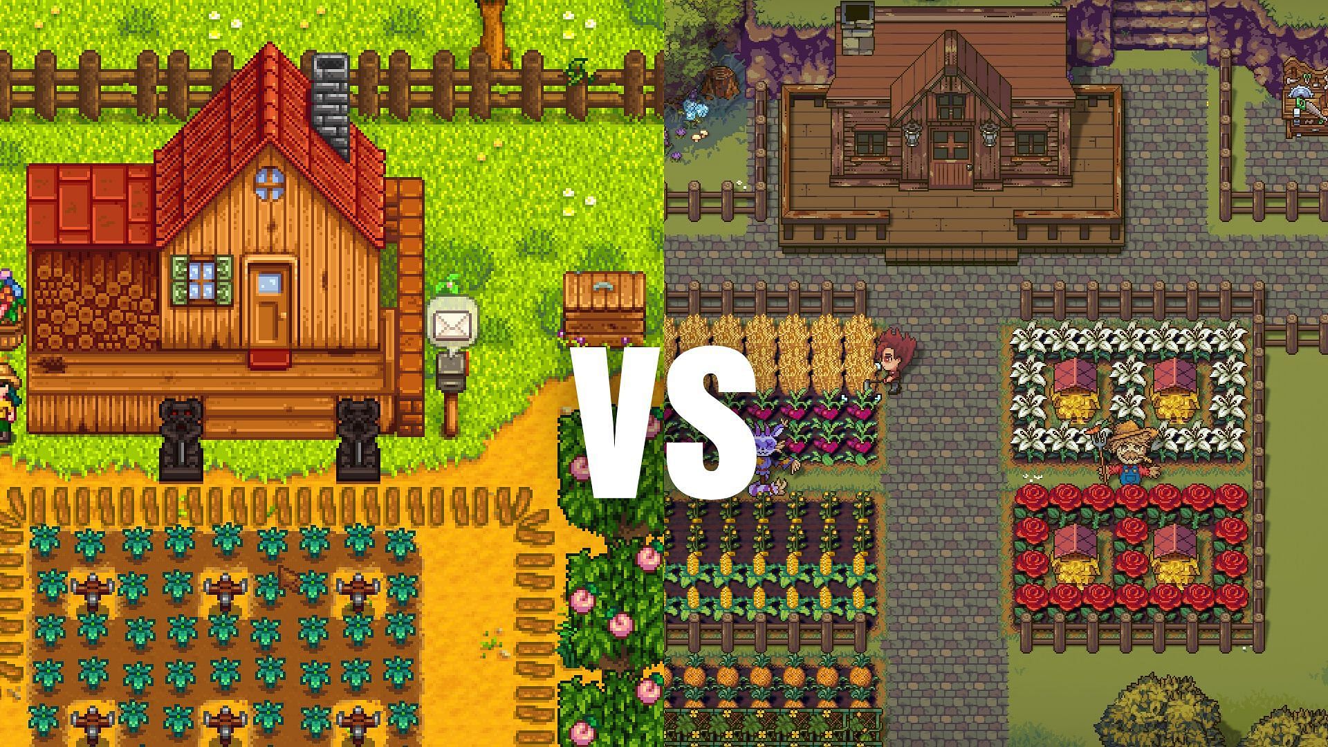 Stardew Valley and Sun Haven are farming focused RPGs (Image via ConcernedApe || Pixel Sprout Studios)