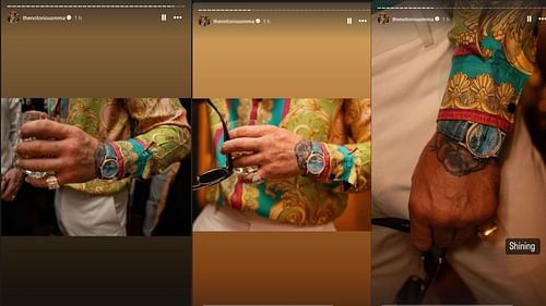 Conor McGregor showing off his watch