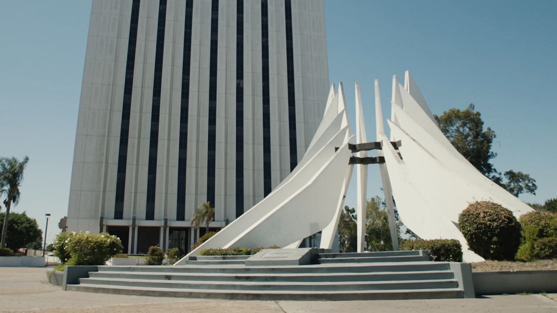 Compton&#039;s City Hall and Courthouse as seen in the music video for &#039;Not Like Us&#039; (Image via YouTube/@kendricklamar)