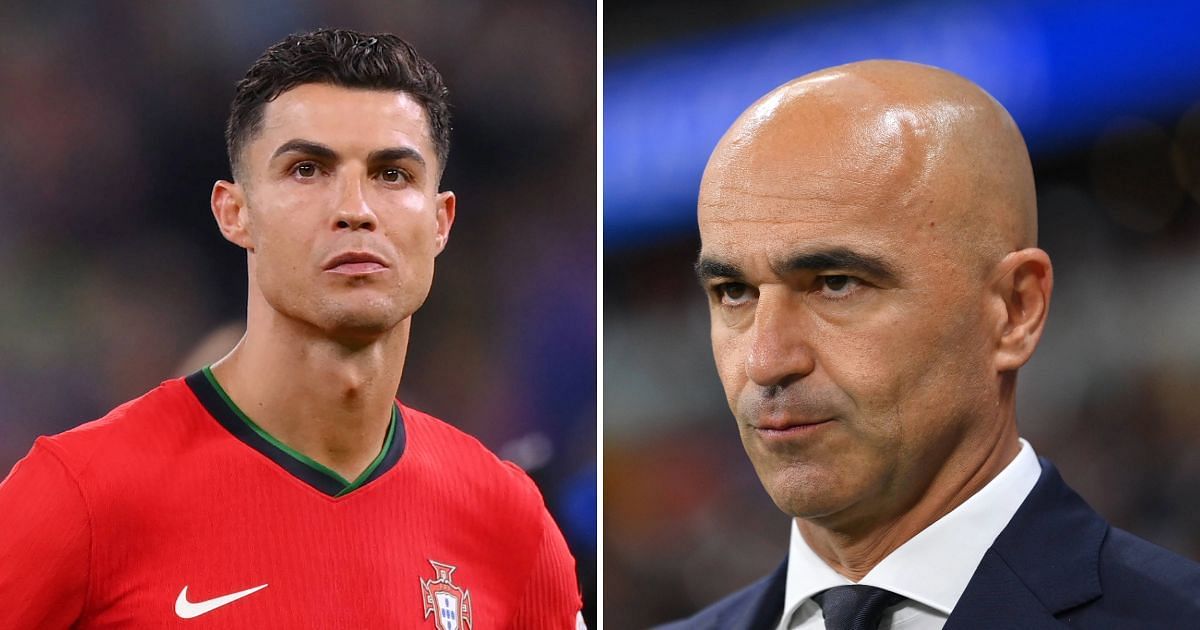 Cristiano Ronaldo (left) and Roberto Martinez