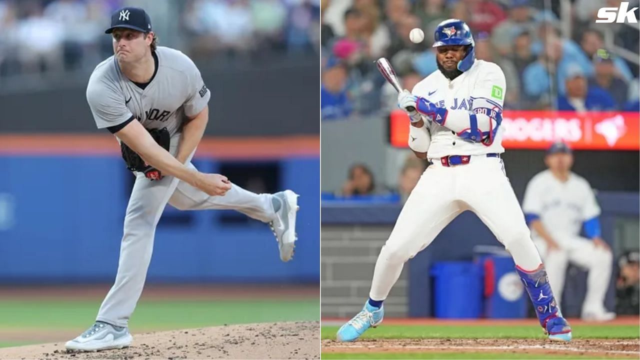MLB fans criticize Yankee supporters as Gerrit Cole hits Vladimir Guerrero Jr. with fastball (IMAGN)