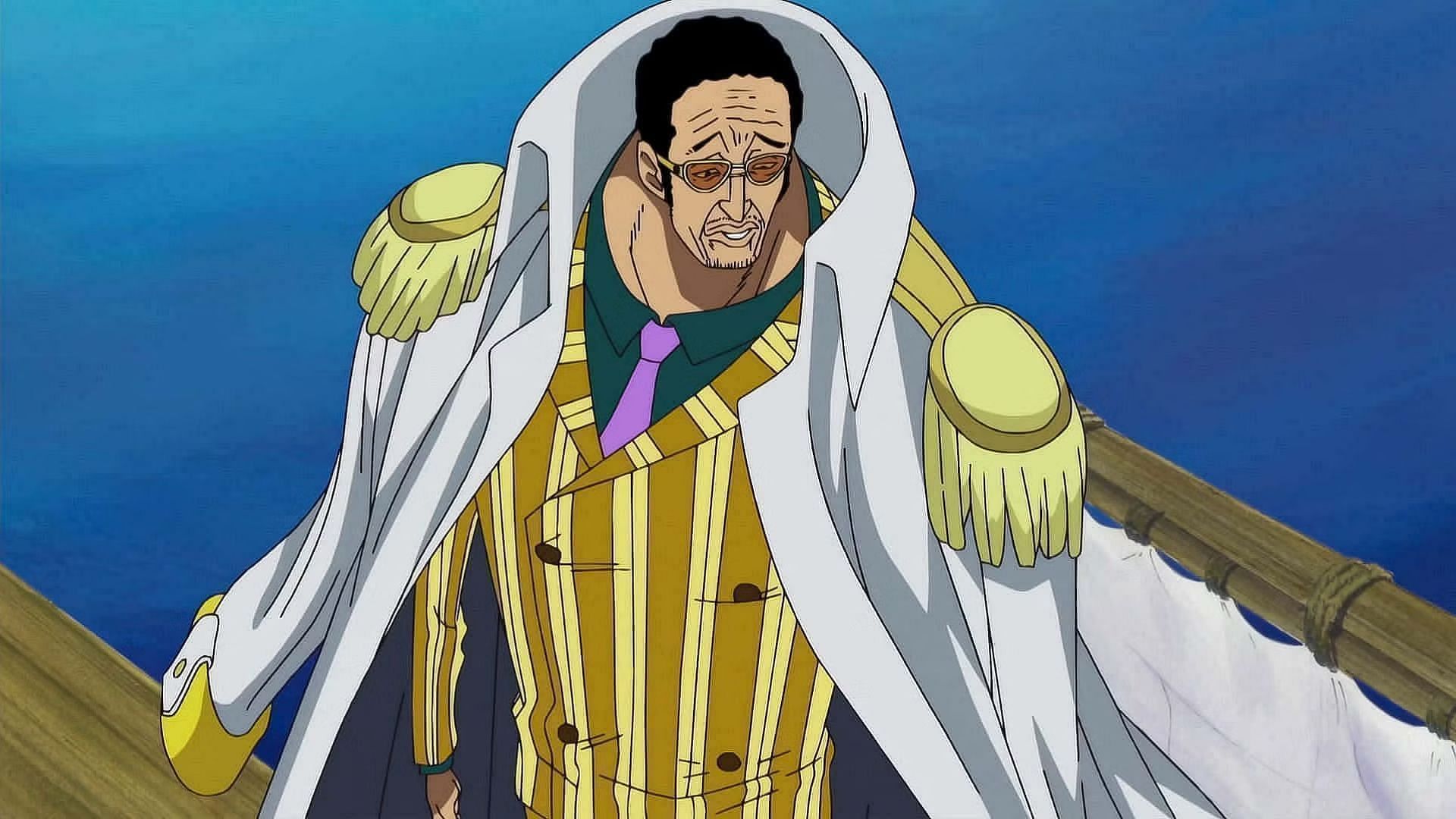 Admiral Kizaru may sacrifice himself later in the series (Image via Toei Animation)
