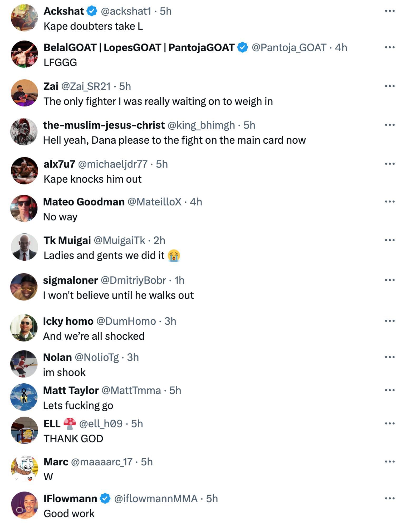 Fans react to Manel Kape weighing in successfully at UFC 304. [via @mma_orbit on X]