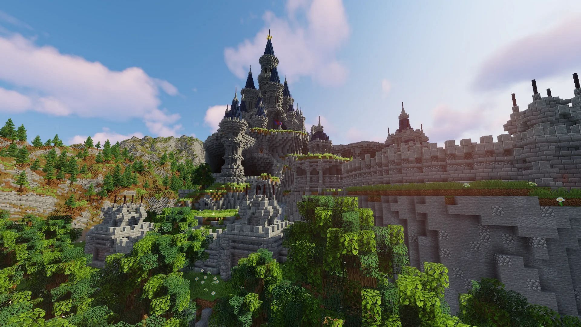 An example of a Castle Hyrule build (Image via Mojang, Mauripichi_/Reddit)