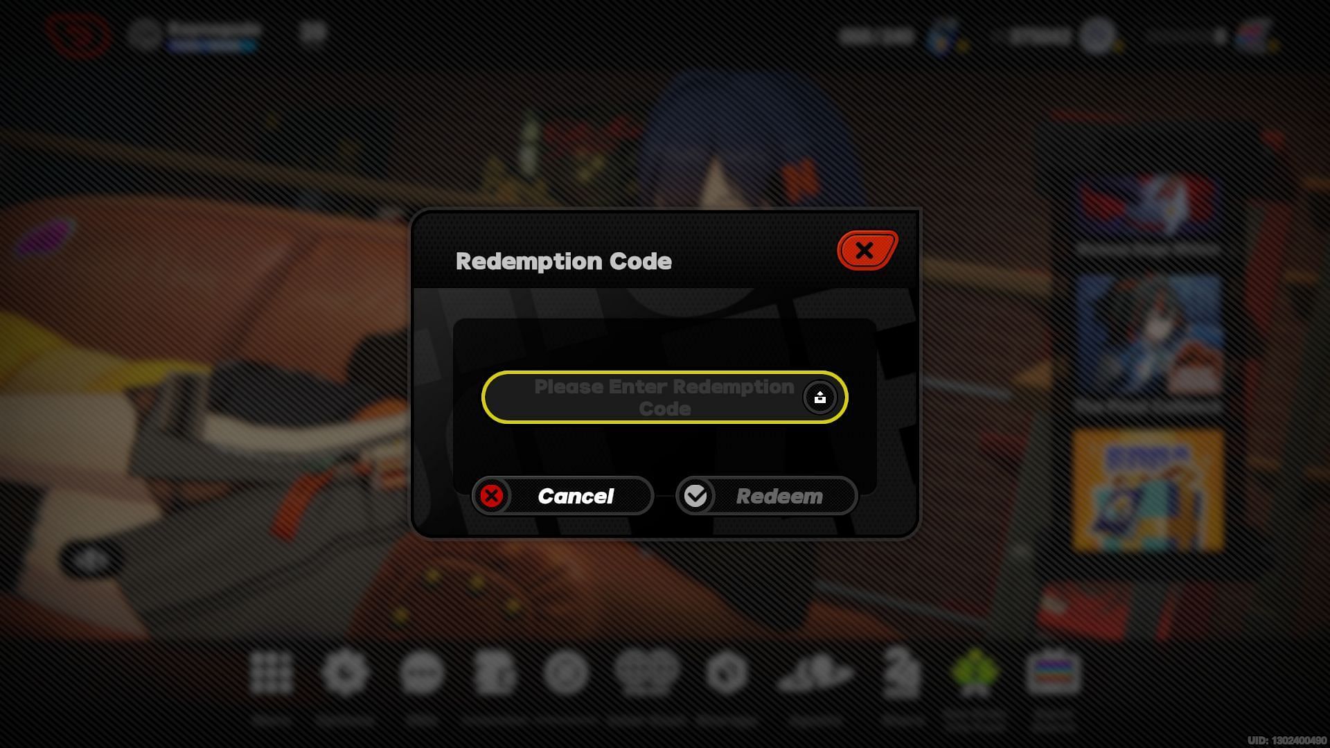 In-game code redemption preview (Image via HoYoverse)