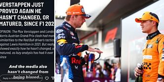 "And the media also hasn't changed from being biased": McLaren driver slams British publication's coverage of Max Verstappen-Lando Norris clash