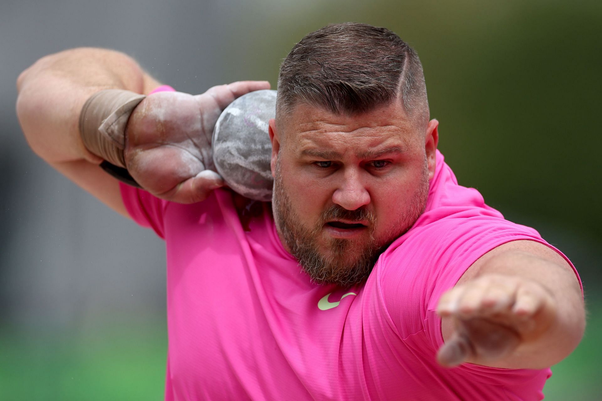 2024 Prefontaine Classic-Joe Kovacs in action (Photo-Getty)