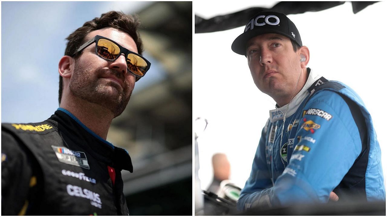 Corey LaJoie (L) and Kyle Busch (R), Getty