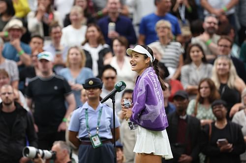 Emma Raducanu at the 2024 Wimbledon. (Photo: Getty)