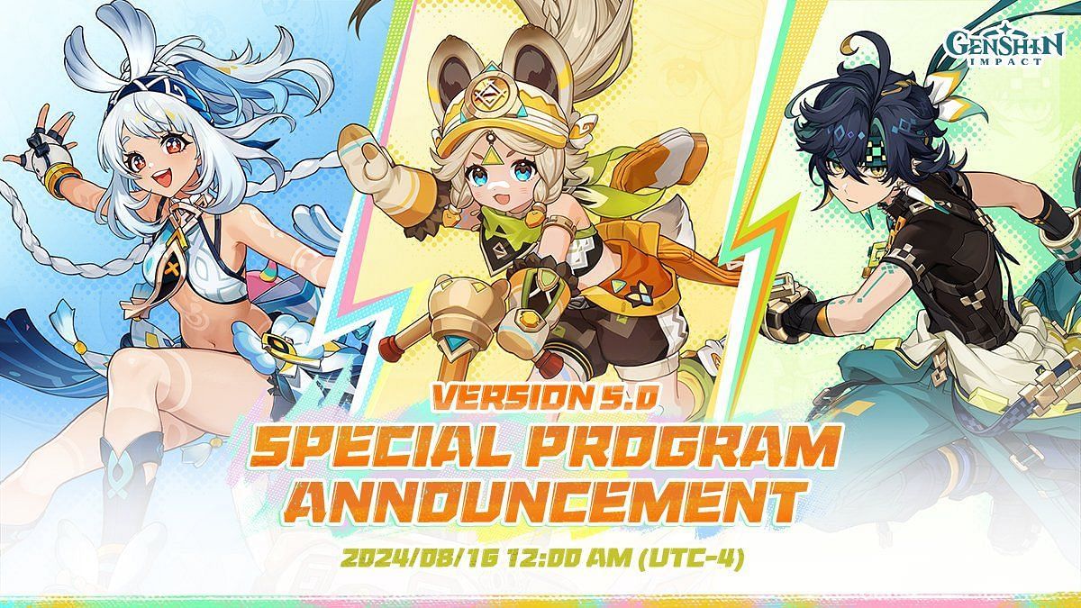 Version 5.0 livestream announcement (Image via HoYoverse)