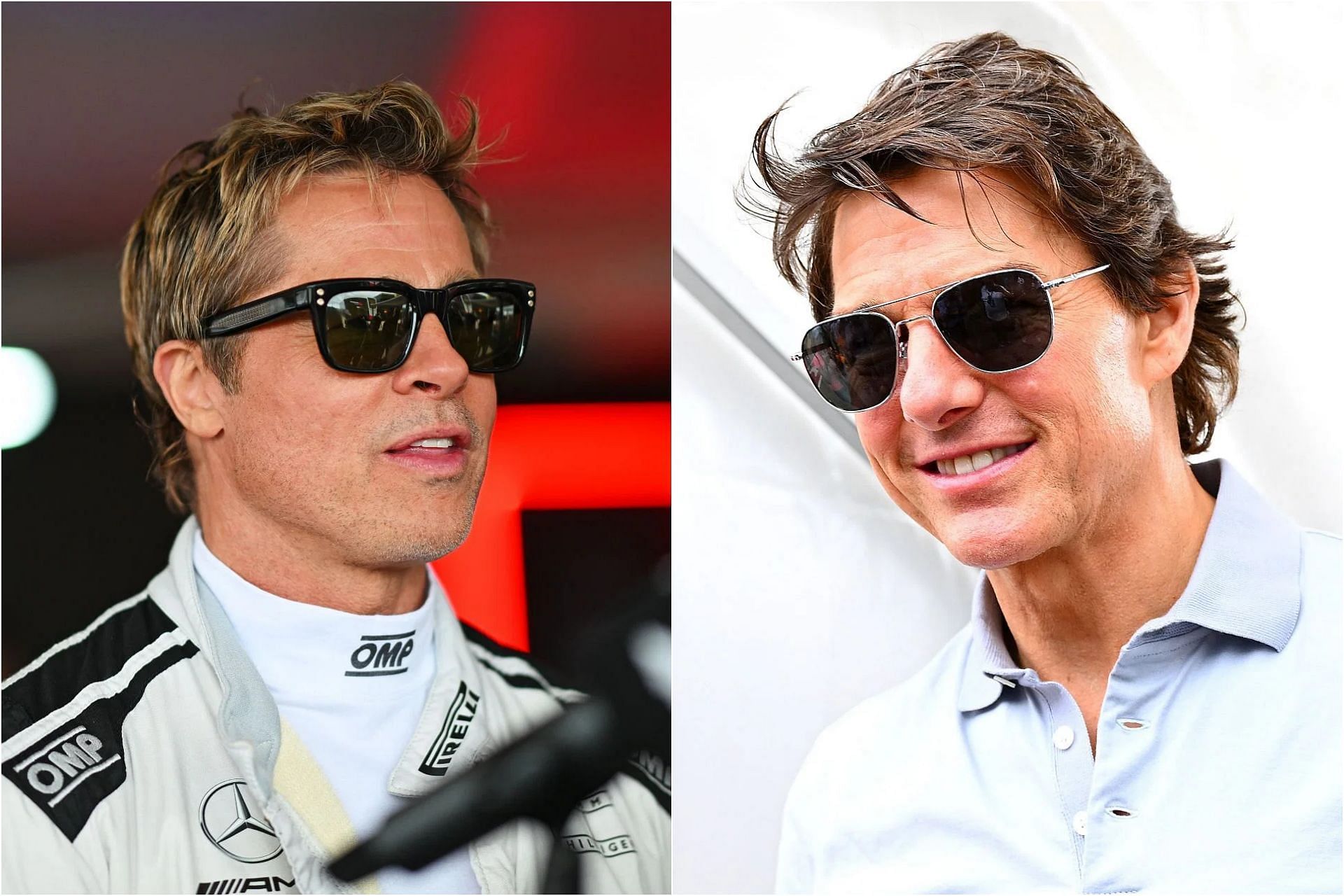 Brad Pitt (L), and Tom Cruise (R) (Collage via Sportskeeda)