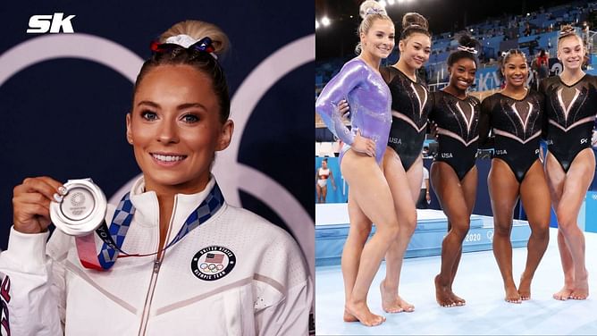 After controversial take on women's gymnastic trials, MyKayla Skinner credits teammates for winning silver at the Tokyo Olympics
