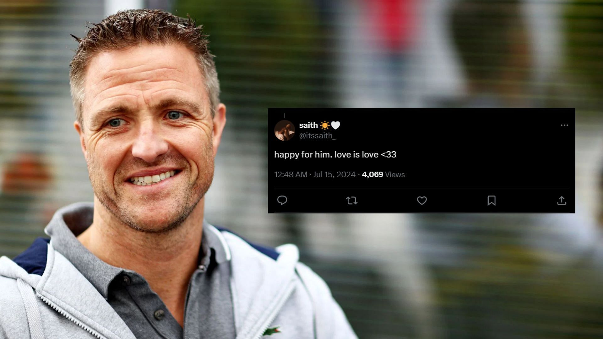 “happy For Him Love Is Love” F1 Fans Pour Their Support For Ralf Schumacher After The Former 7206