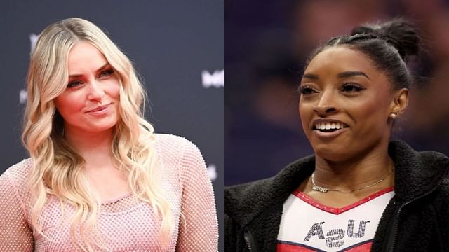 Lindsey Vonn and Simone Biles (Photo via Getty Images)