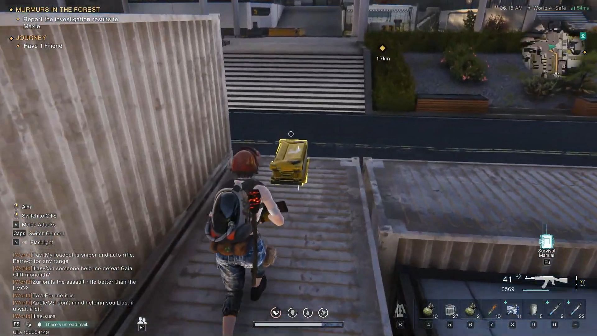 Climb up the containers to get the crate (Image via Starry Studio)