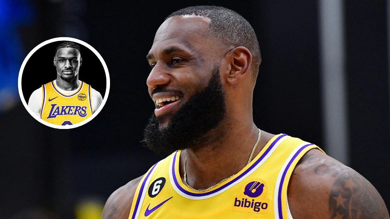 LeBron James finally breaks silence on Lakers drafting Bronny James (Images via @kingjames on Instagram and NBA.com)
