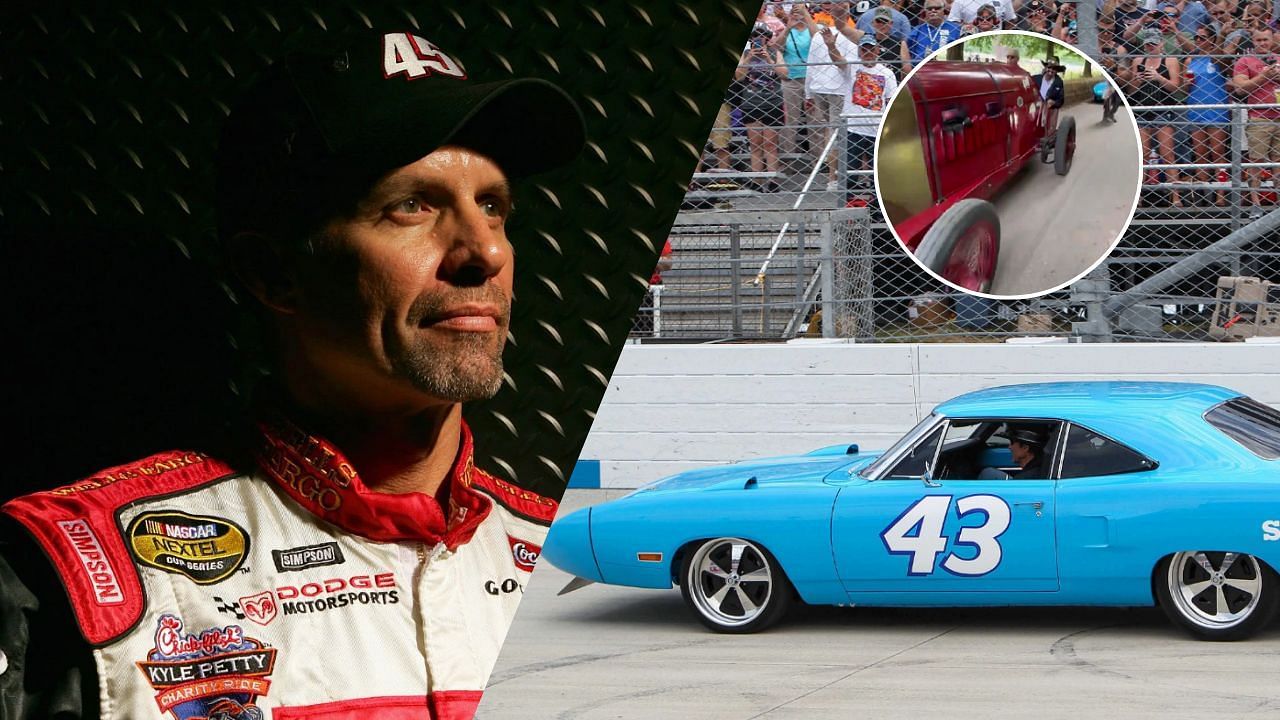 Kyle Petty(L) shares his thoughts on Richard Petty