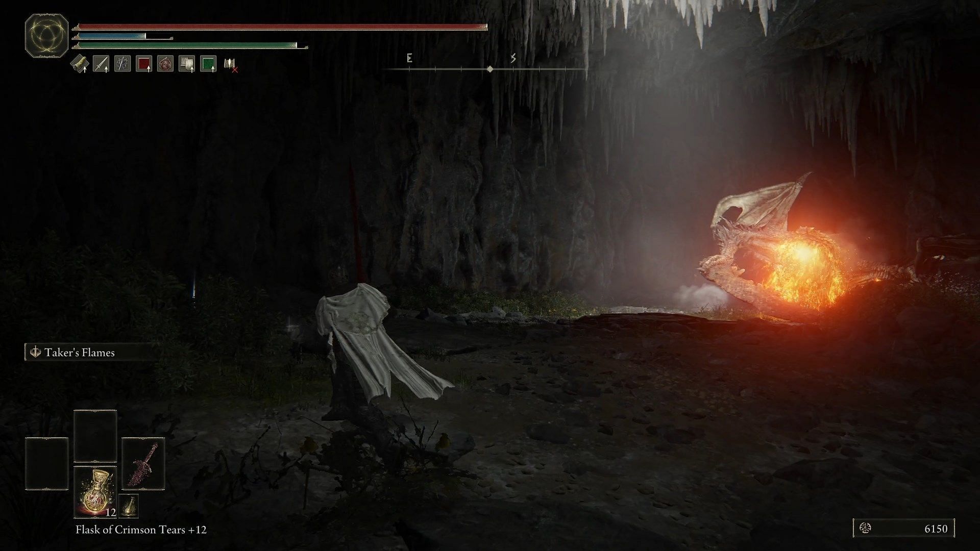 The Magma Wyrm drops a Dragon Heart and an Ancient Dragon Smithing Stone (Image via FromSoftware)