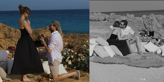 In Photos: Leon Draisaitl proposes to his girlfriend Celeste in front of marine backdrop