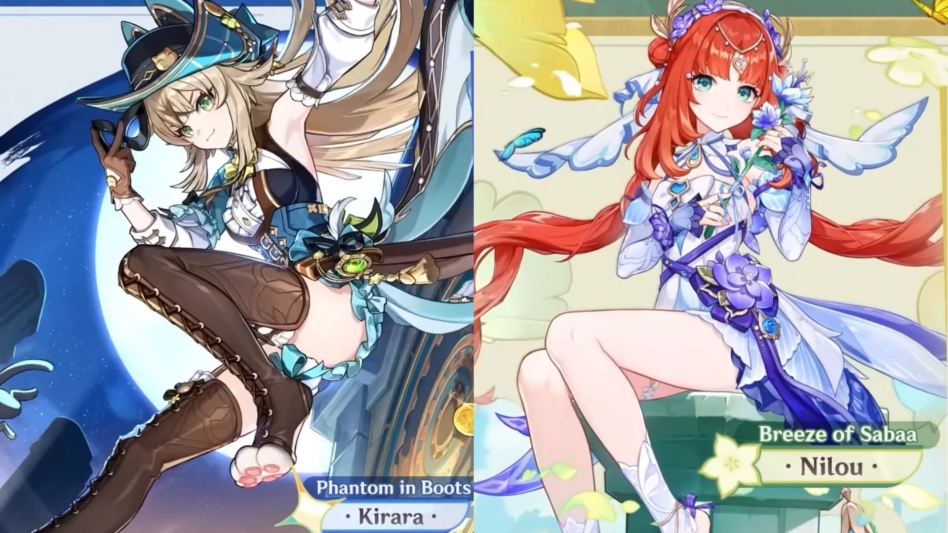 Nilou and Kirara skins (Image via HoYoverse)