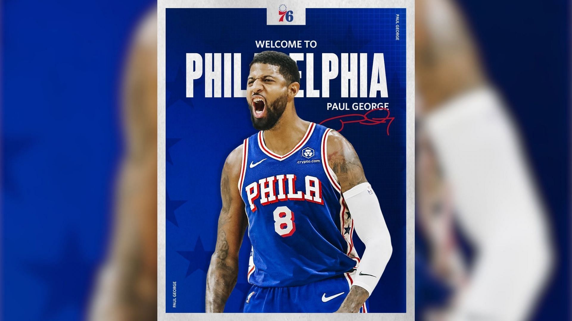 Paul George will wear #8 for the 76ers