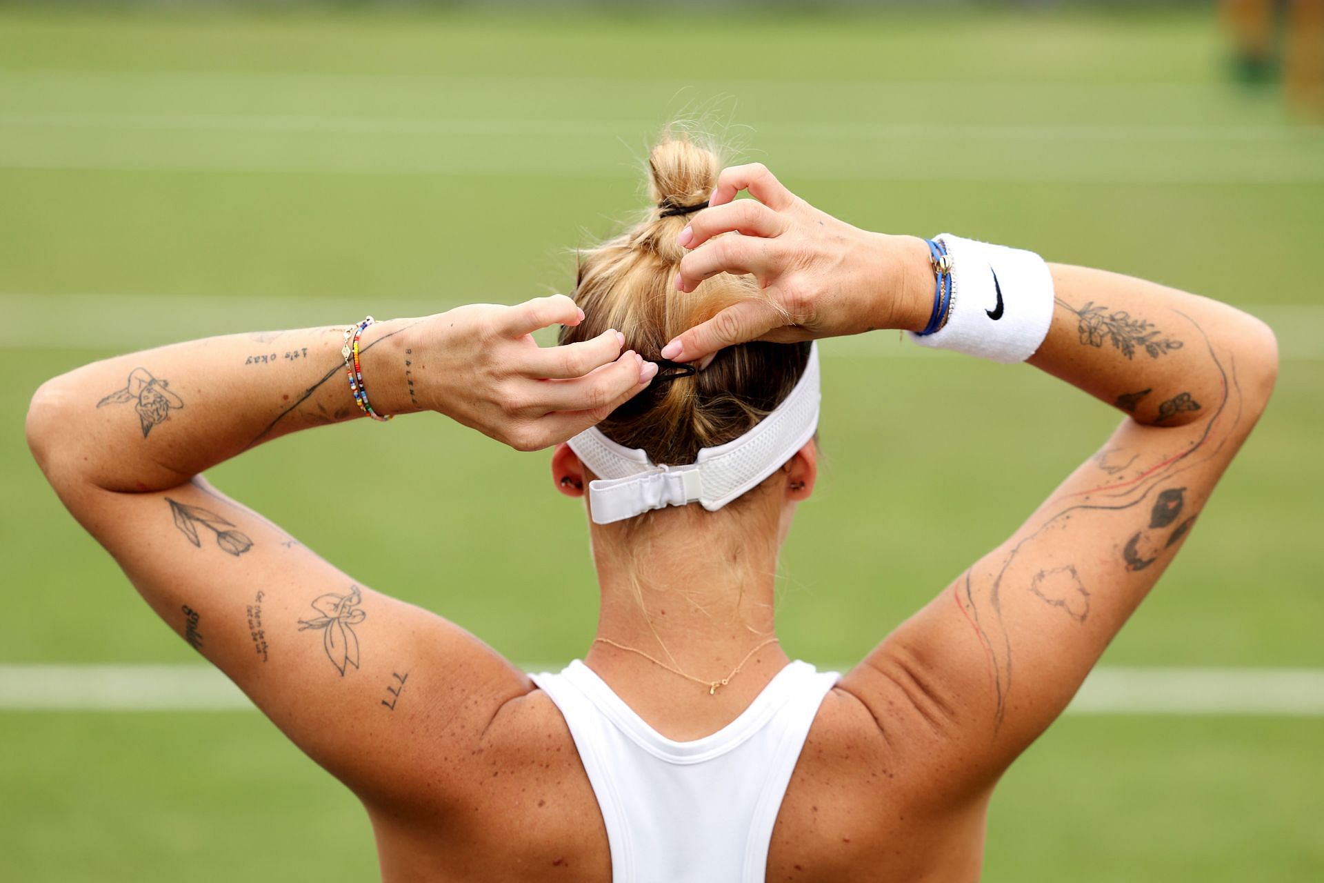 Marketa Vondrousova has an array of tattoos.