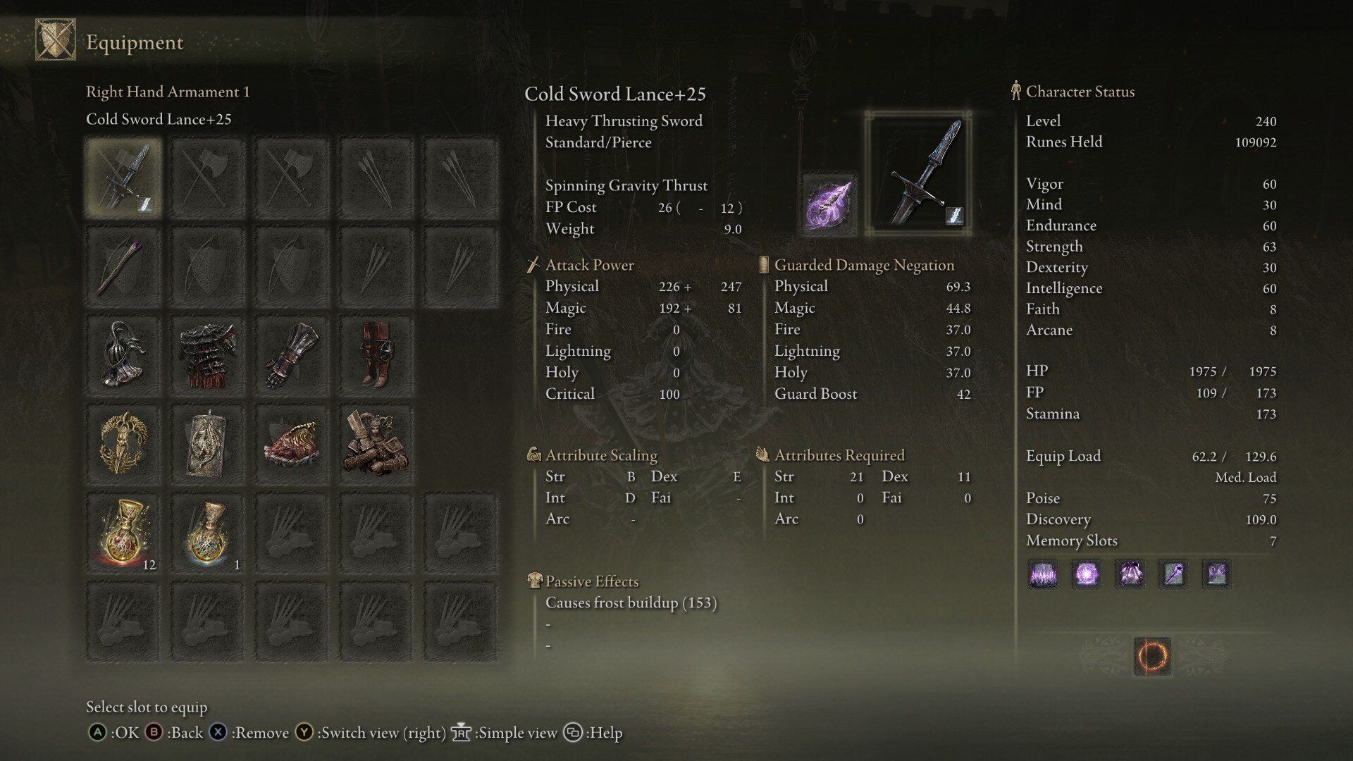 The Sword Lance in Elden Ring Shadow of the Erdtree (Image via FromSoftware)