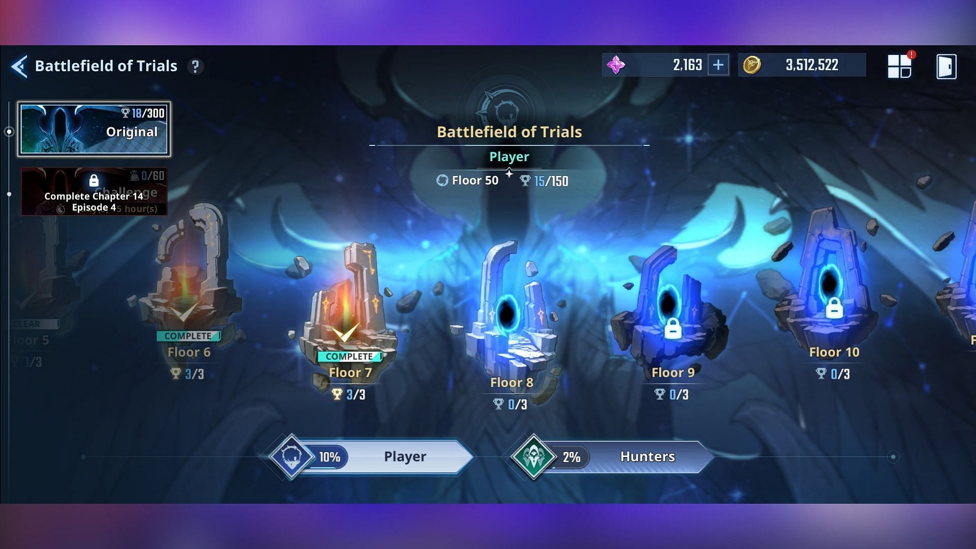 Netmarble has added seasonal content in the Battlefield of Trials game mode. (Image via Netmarble)