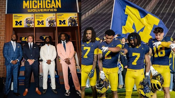 IN PHOTOS: Michigan's Sherrone Moore and team are making headlines over dashing Big Ten media days outfit