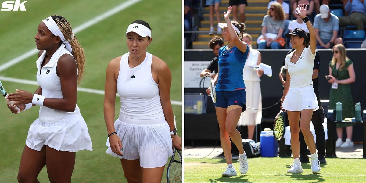 Coco Gauff/Jessica Pegula vs Elise Mertens/Hsieh Su-wei is one of the quarterfinals matches at Wimbledon 2024. (Photos: Getty)