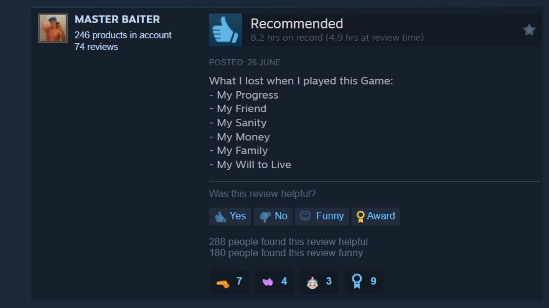 This Steam user seems to have lost everything (Image via Steam)