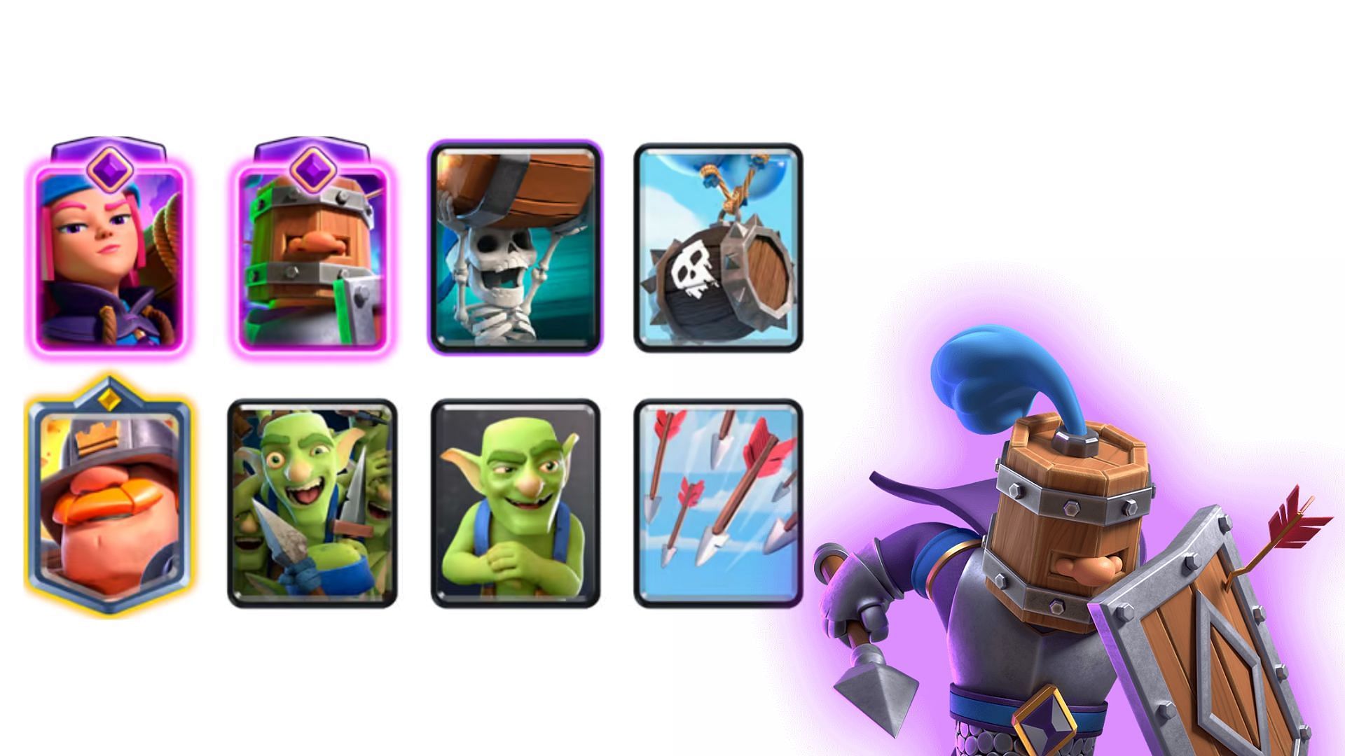 MM WB SkeleBarrel Bait deck in Clash Royale (Image via SuperCell)