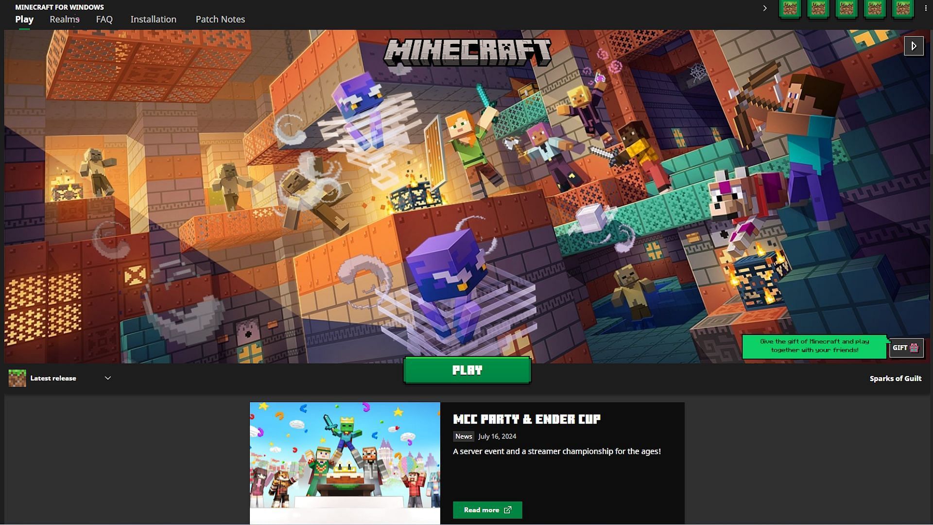 Make sure to launch the right version of the game (Image via Mojang)