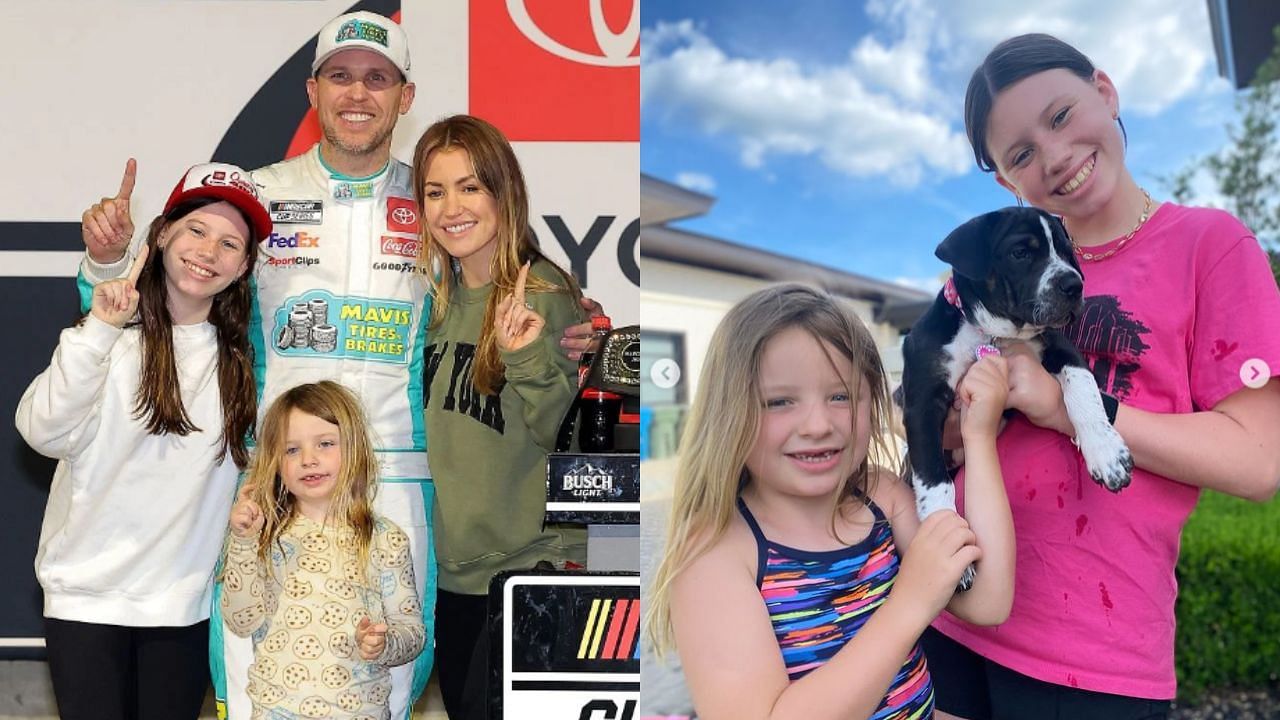 Denny Hamlin and family officially welcomes a new member to their home. (Picture Credits - Getty and Jordan Fish