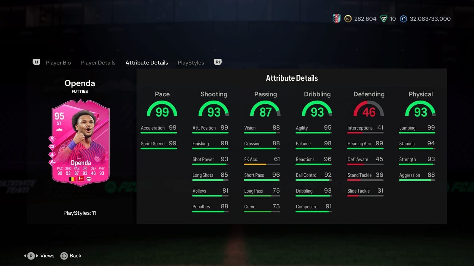 The card has amazing stats (Image via EA Sports)