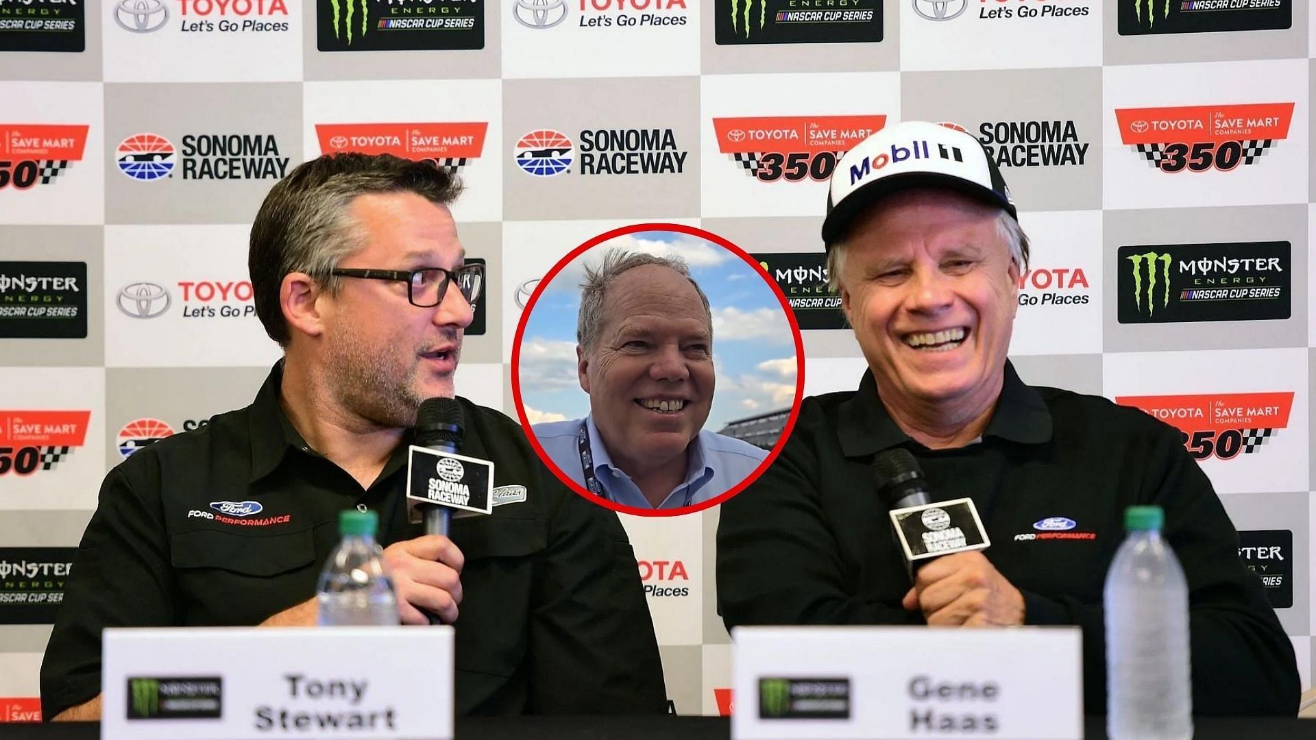 Joe Custer (center) confident in Gene Haas