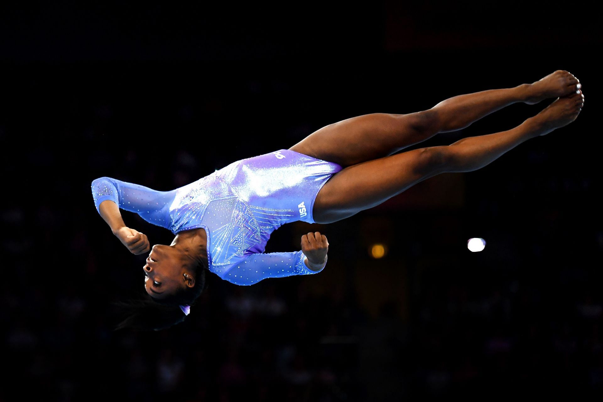 Biles in action at the 2019 Artistic Gymnastics World Championships