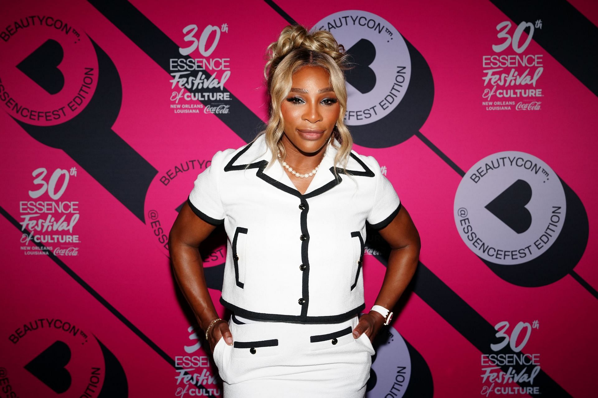 Serena Williams at the 2024 ESSENCE Festival Of Culture Presented By Coca-Cola (Credits: Getty)